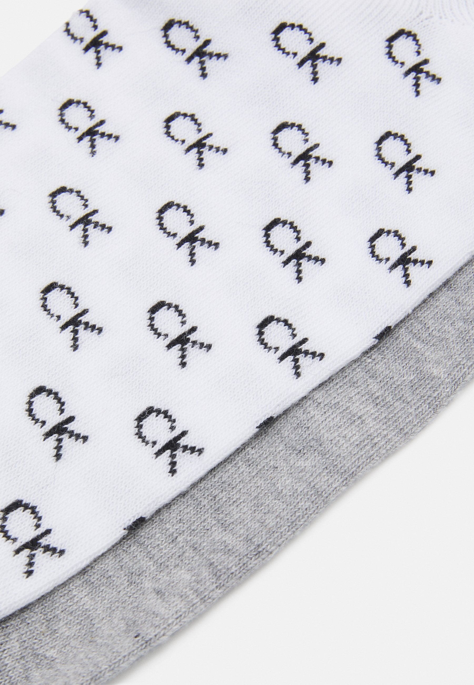 SNEAKER ALL OVER LOGO 2 PACK - Sneaker socks - white