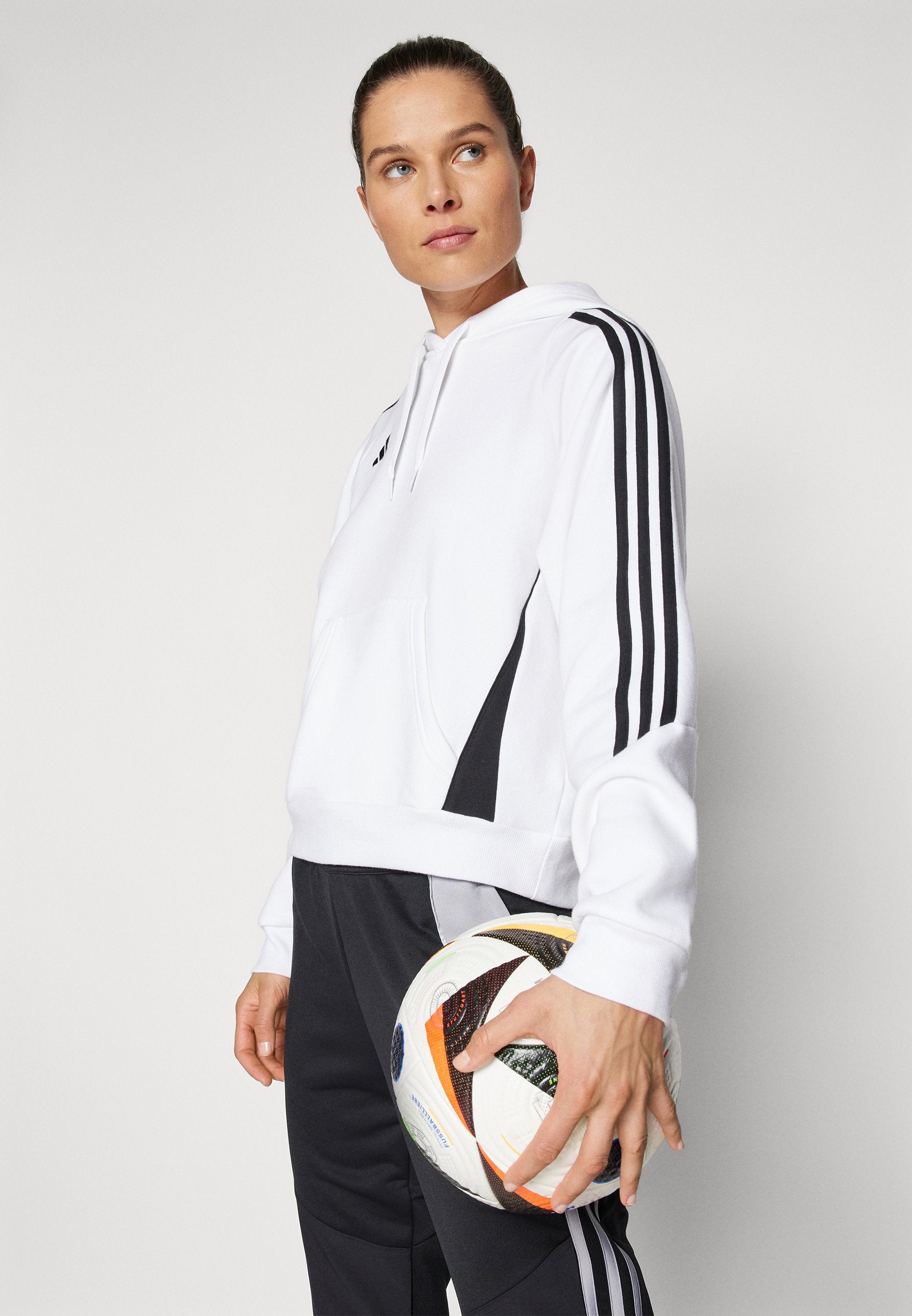 TIRO24 SWEAT HOODIE - Hoodie - white/black