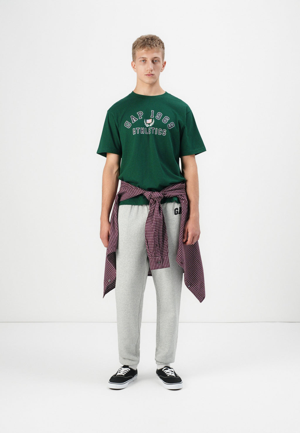 HERITAGE LOGO - Tracksuit bottoms - light heather grey