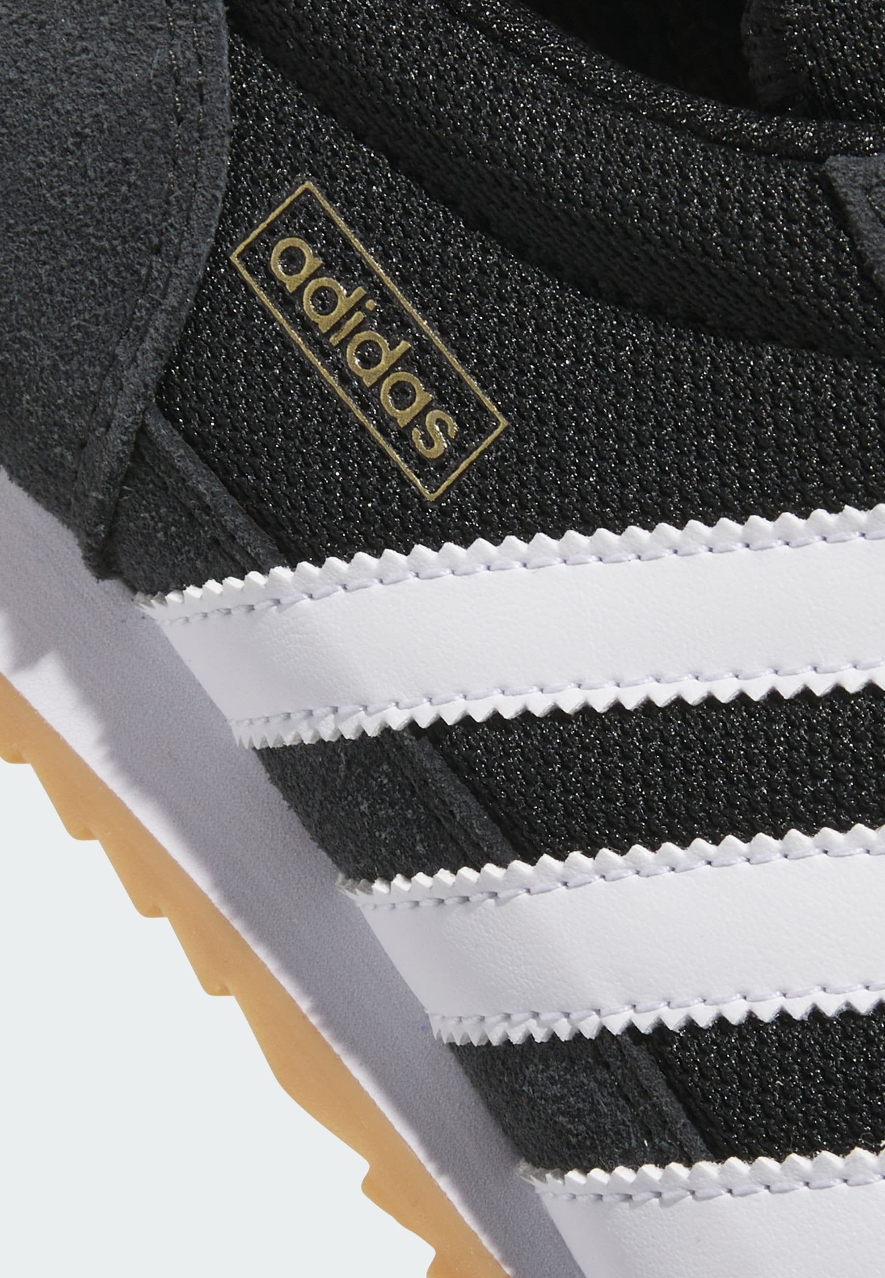 R71 UNISEXE - Baskets - noir/blanc/doré métallisé.
