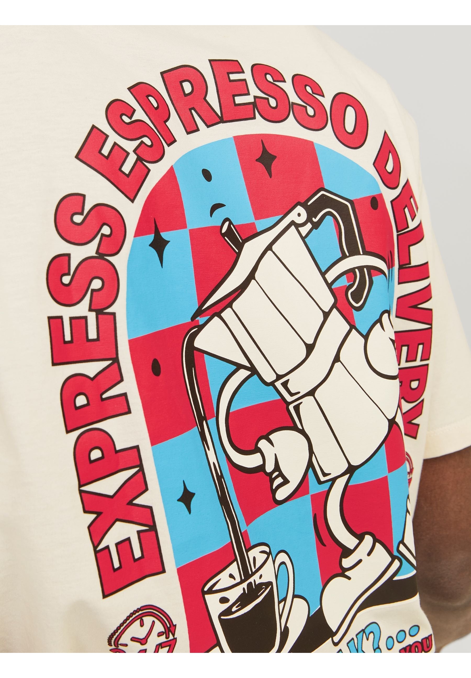 JORTOAST TEE CREW NECK - Print T-shirt - buttercream