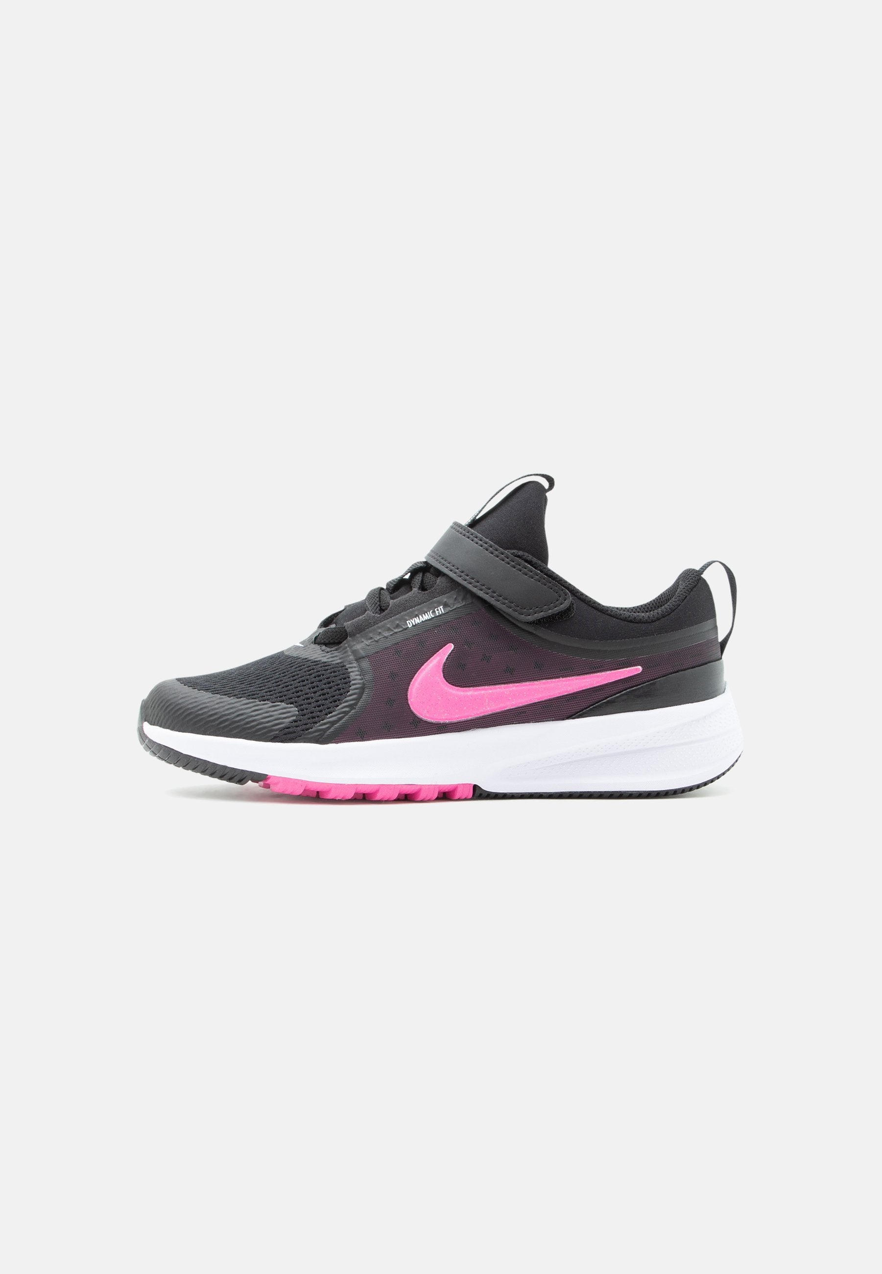 STAR RUNNER 5 UNISEX - Road running shoes - black/laser fuchsia/anthracite/white