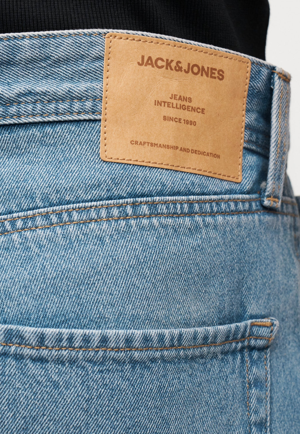 JJITONY JJORIGINAL 2 PACK - Denim shorts - blue denim/black denim