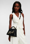 SIGNATURE MEDIUM - Handbag - black gold