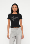 STUDS SCRIPT TEE - Print T-shirt - jet black