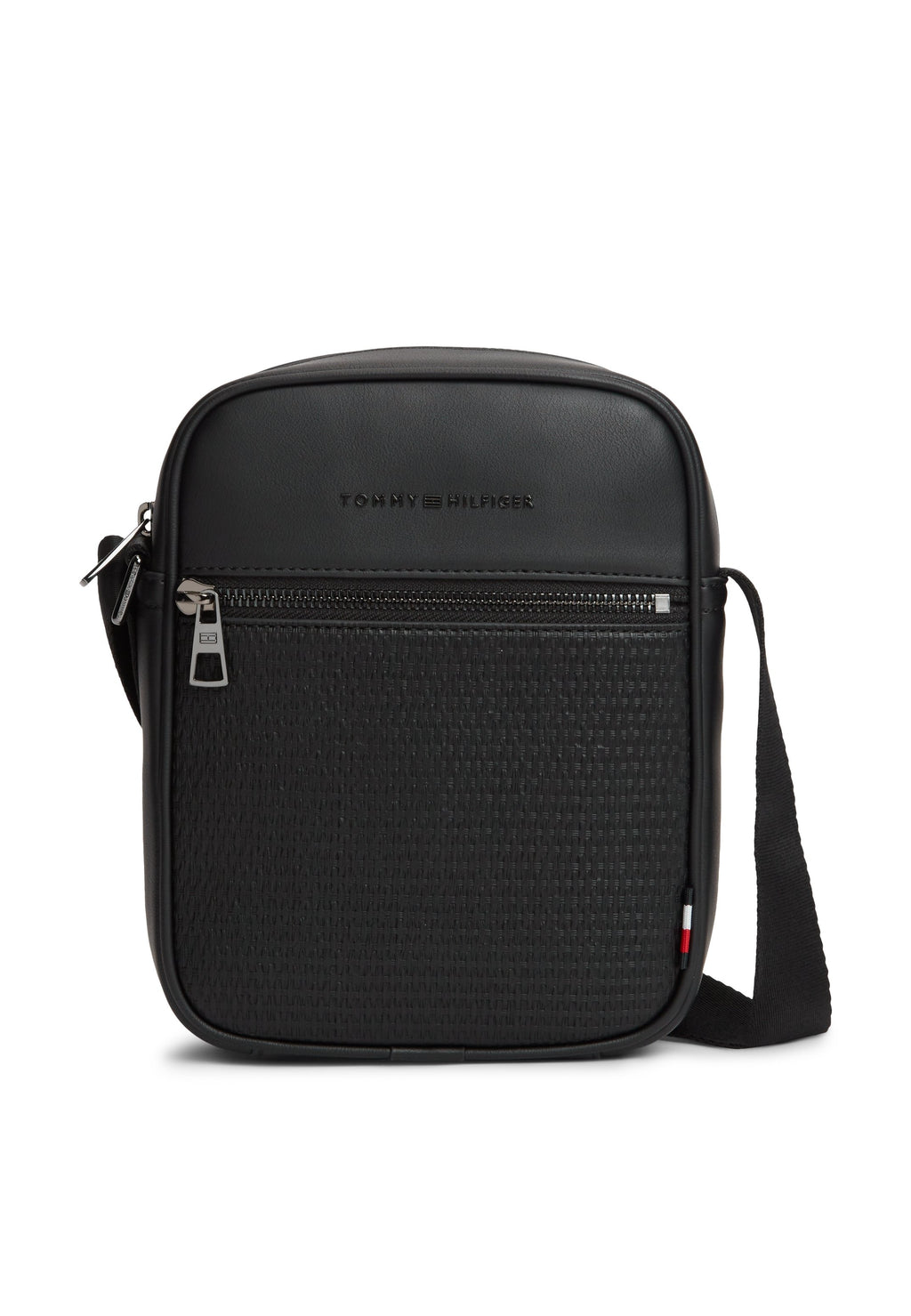 SAC REPORTER BANDOULIÈRE À PANNEAUX TISSÉS - Sac bandoulière - noir
