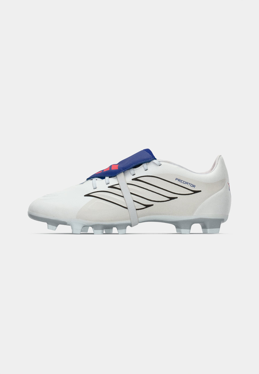 PREDATOR CLUB FOLD-OVER TONGUE - Chaussures de football pour terrain synthétique - chaussures blanc/métallique/bleu royal équipe
