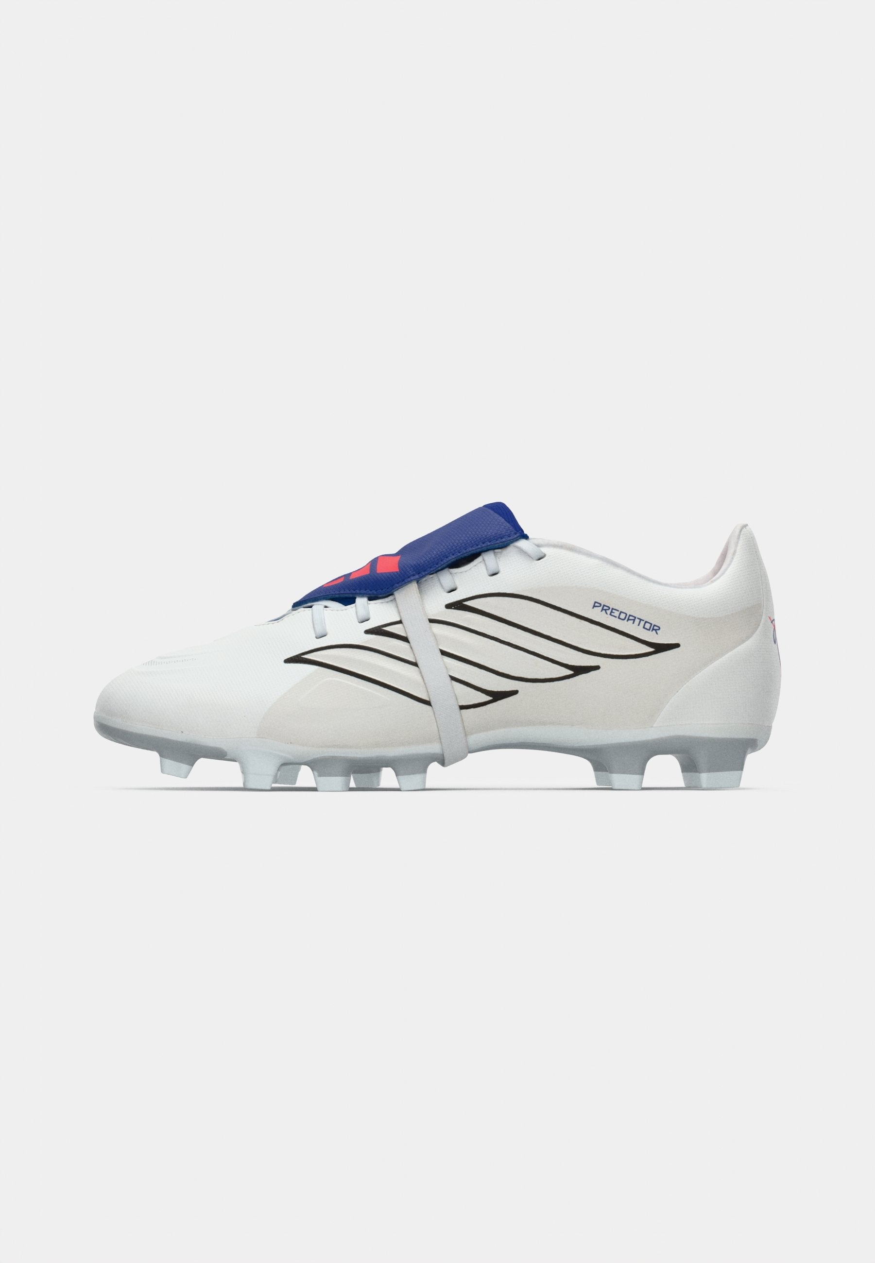 PREDATOR CLUB FOLD-OVER TONGUE - Chaussures de football pour terrain synthétique - chaussures blanc/métallique/bleu royal équipe