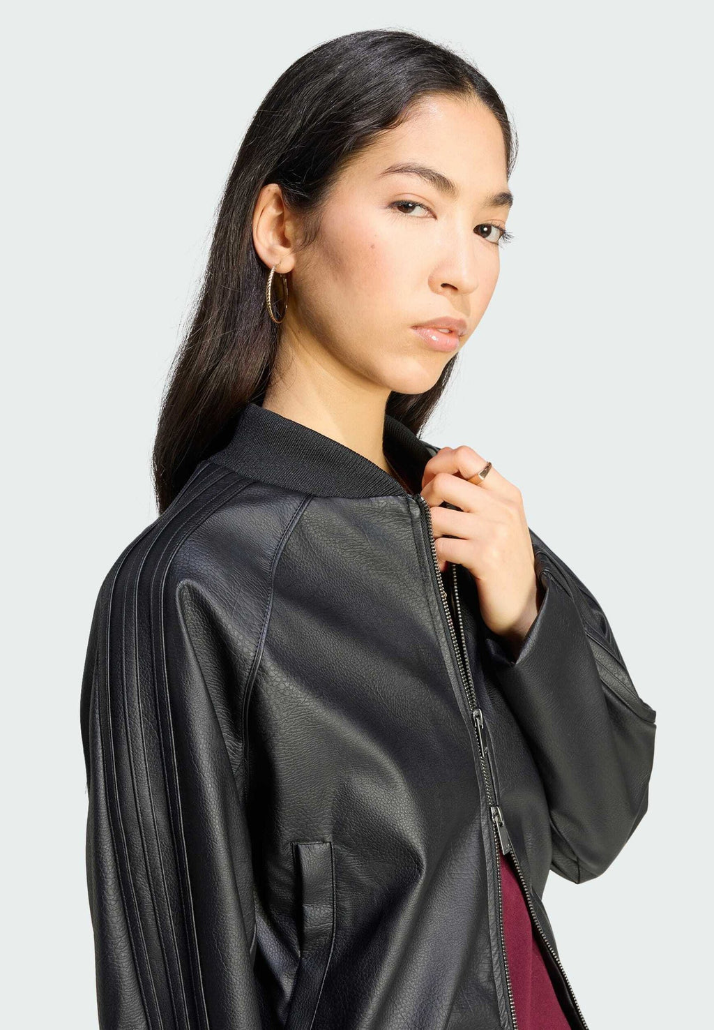 Blouson aviateur - noir   bordeaux