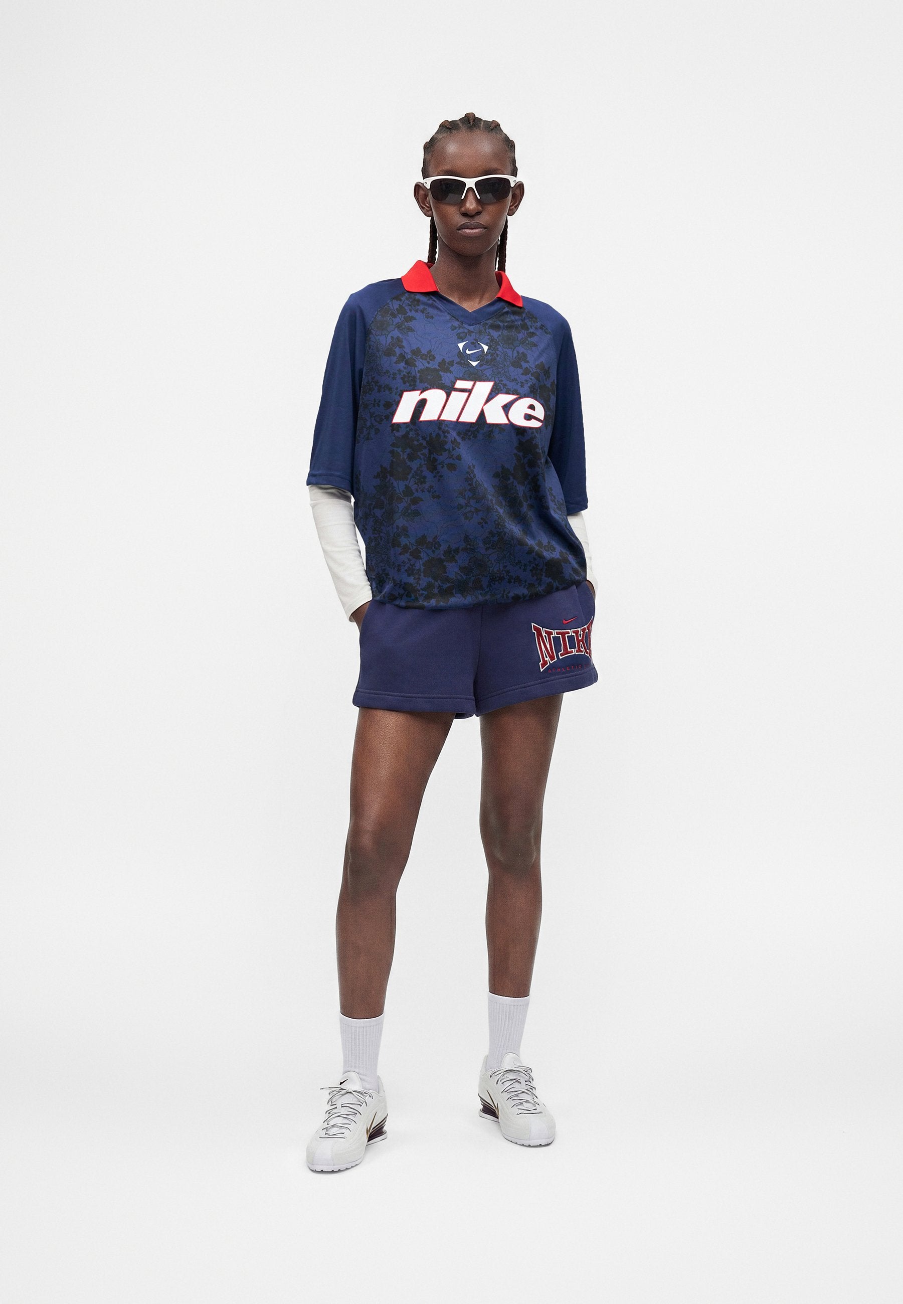 Polo – bleu nuit/rouge feu/noir