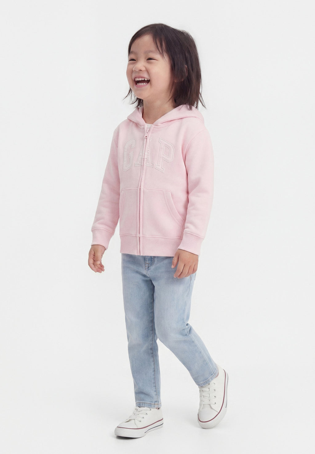 LOGO - Zip-up sweatshirt - misty rose