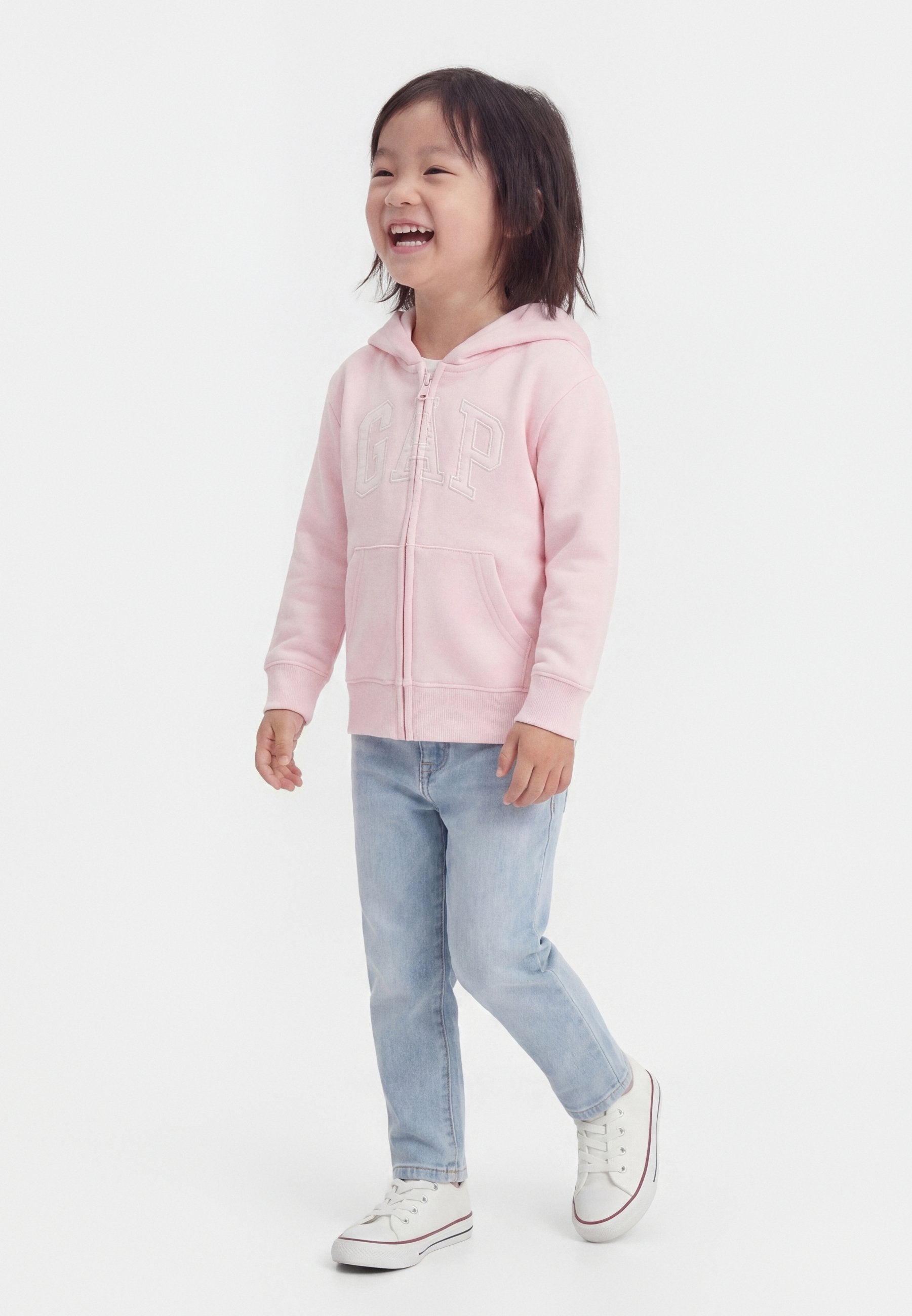 LOGO - Zip-up sweatshirt - misty rose