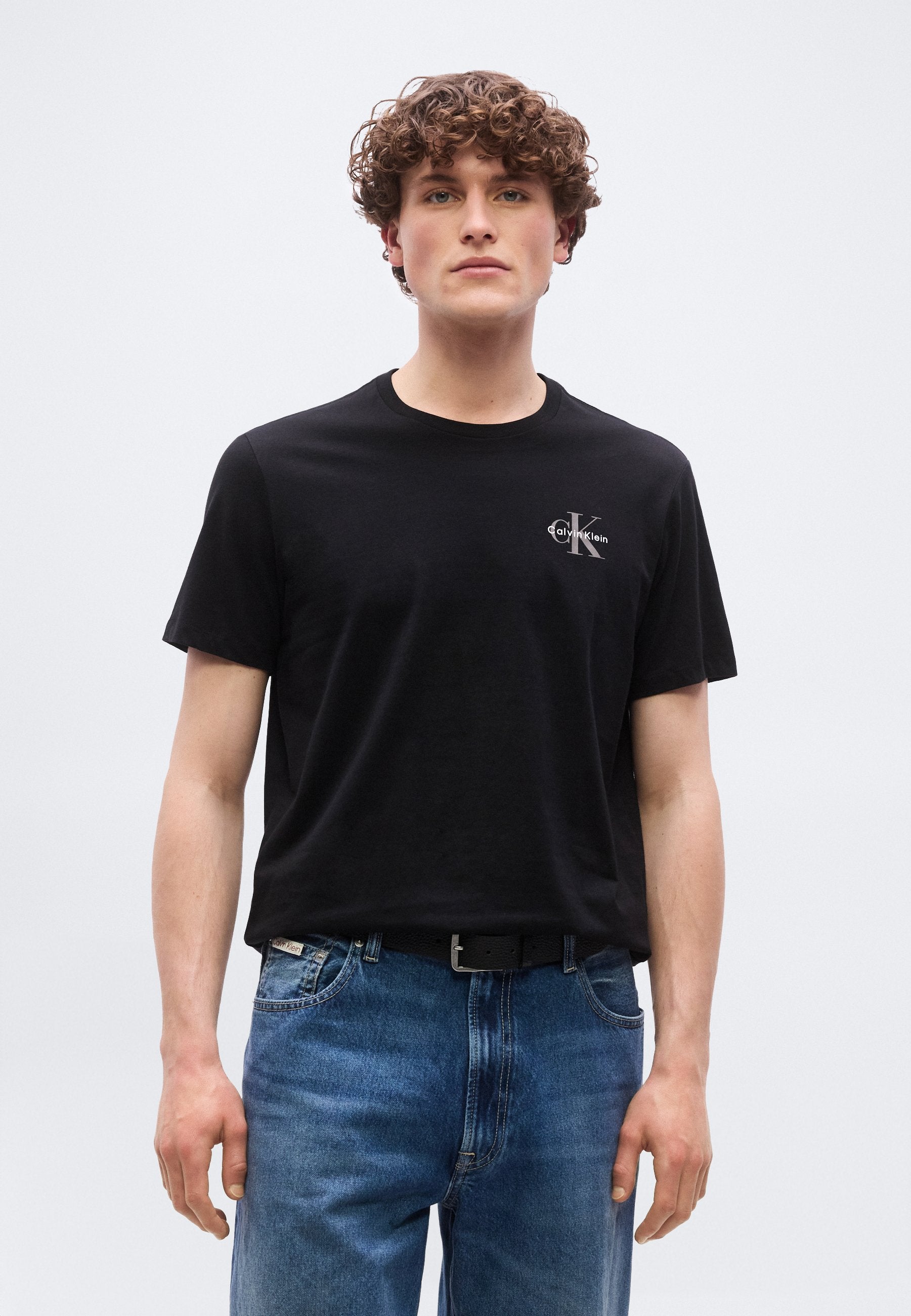 CLASSIC MICRO MONOLOGO 2 PACK  - Basic T-shirt - black/bright white