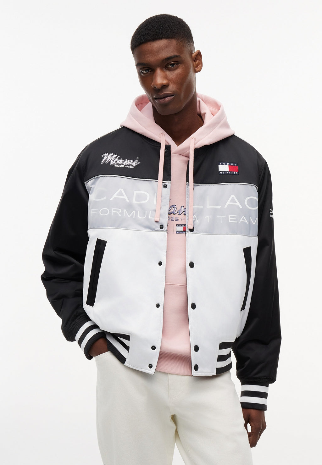 TH X CADILLAC FORMULA 1 TEAM MIAMI RACE JACKET UNISEX - Bomber Jacket - white /black/chrome-coloured