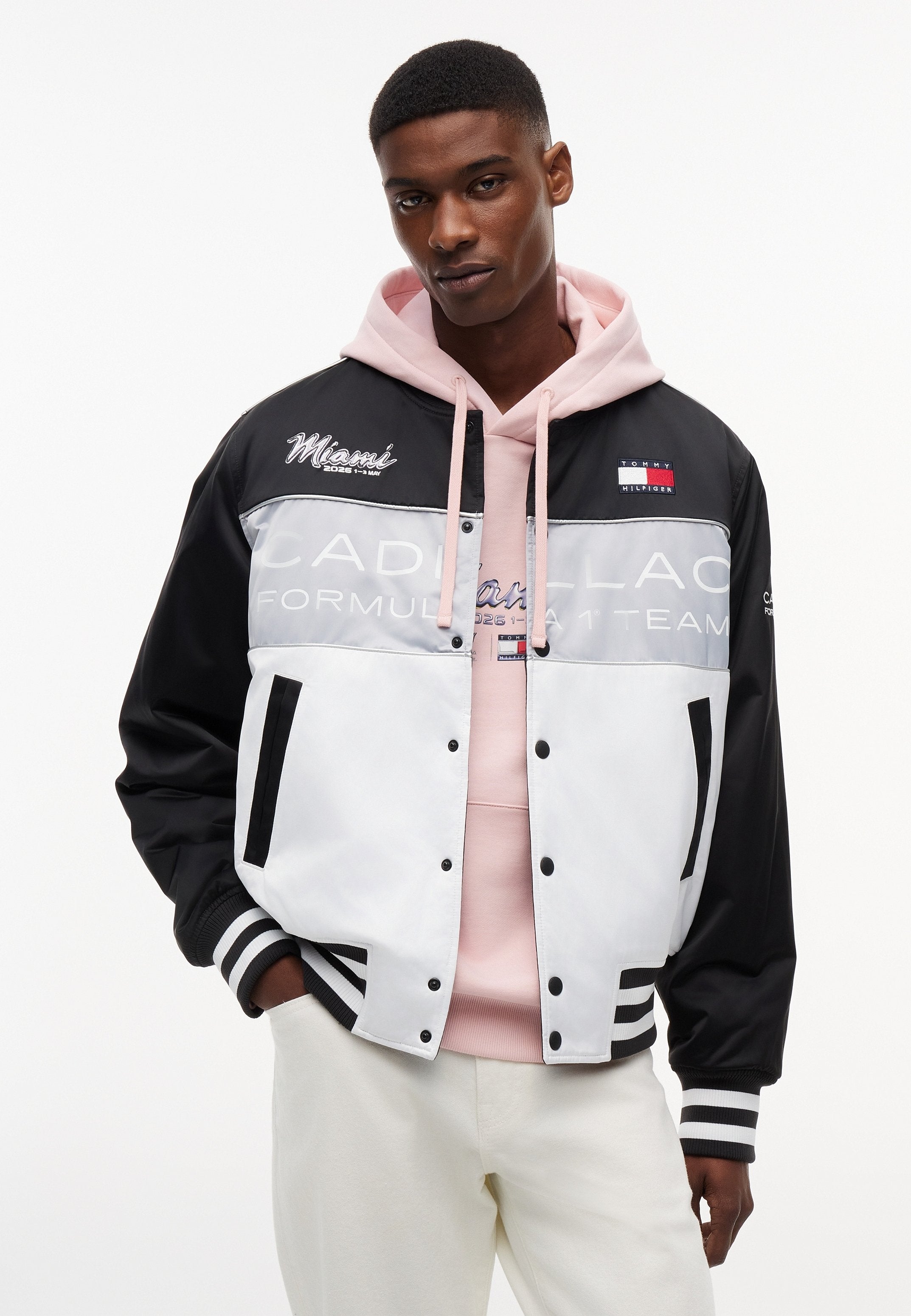 TH X CADILLAC FORMULA 1 TEAM MIAMI RACE JACKET UNISEX - Bomber Jacket - white /black/chrome-coloured