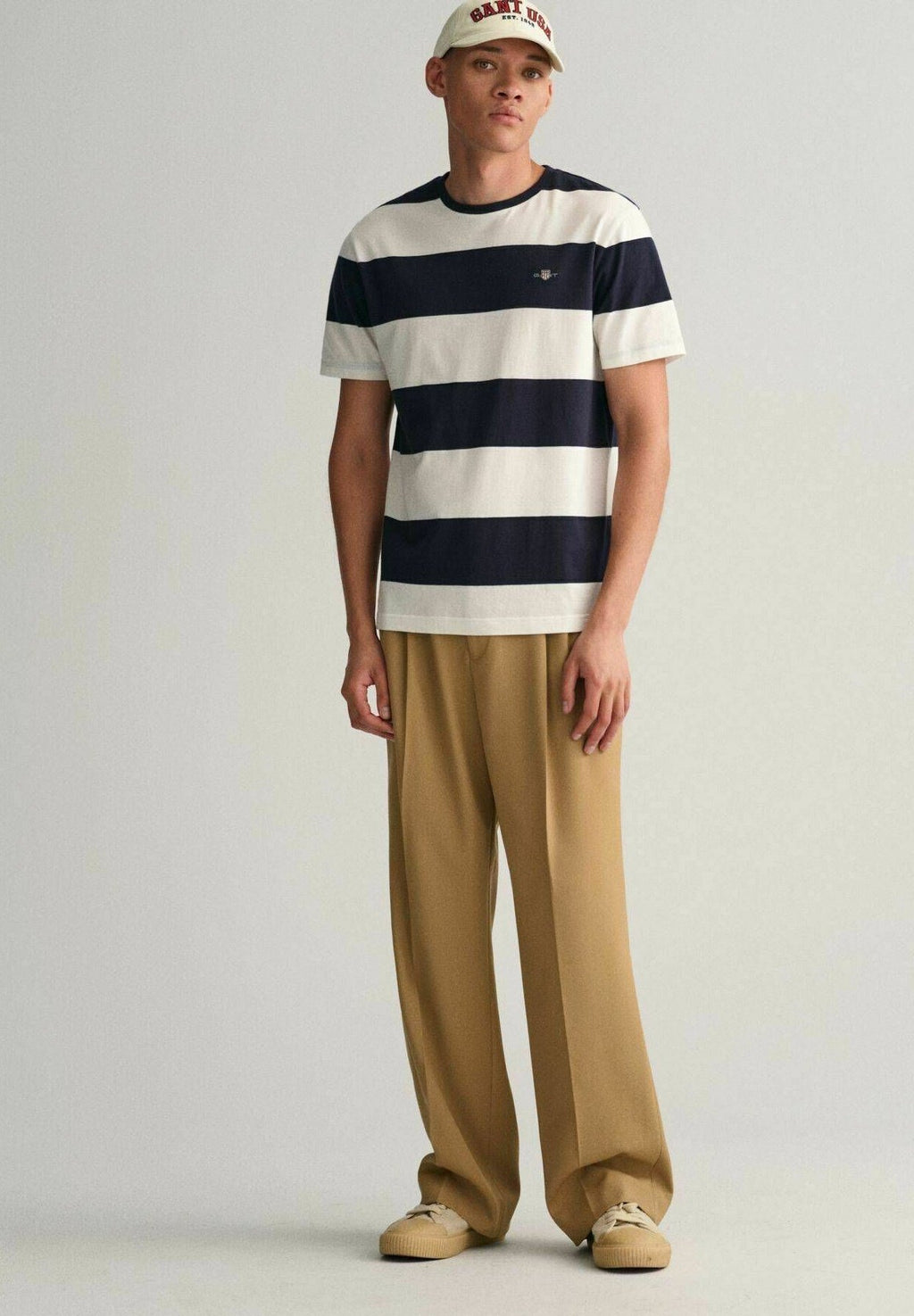 BAR STRIPE SS T-SHIRT - Print T-shirt - offwhite