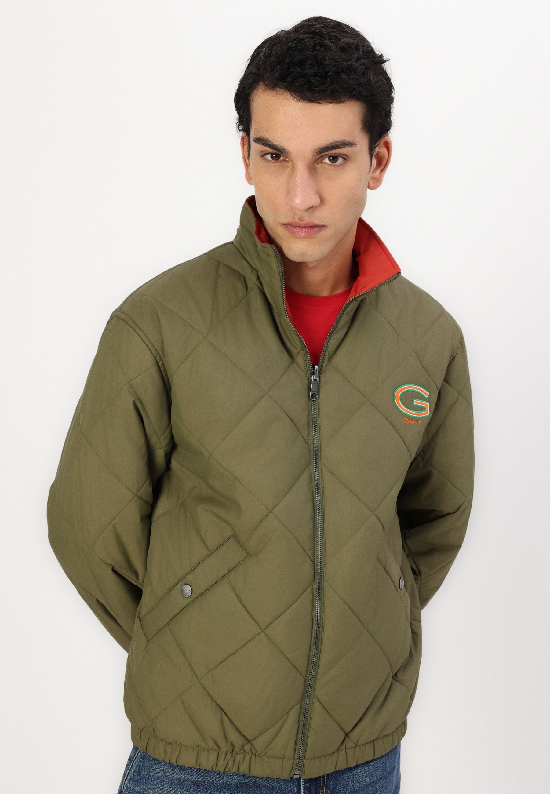 EXCLUSIVE HERITAGE 2.0 REVERSIBLE QUILTED JACKET - Light jacket - juniper green