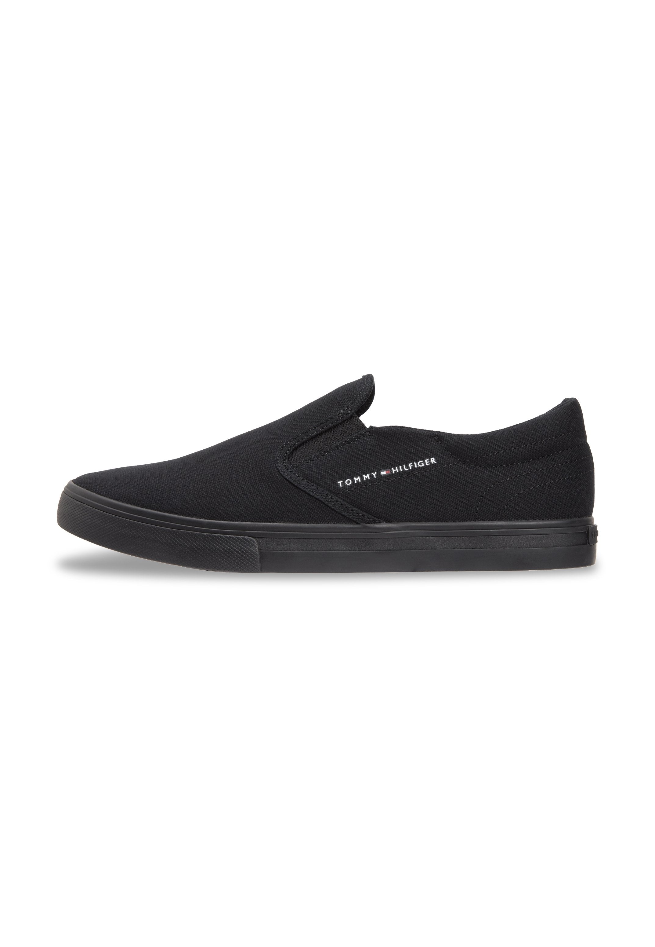 CANVAS SLIP-ON TRAINERS - Trainers - black