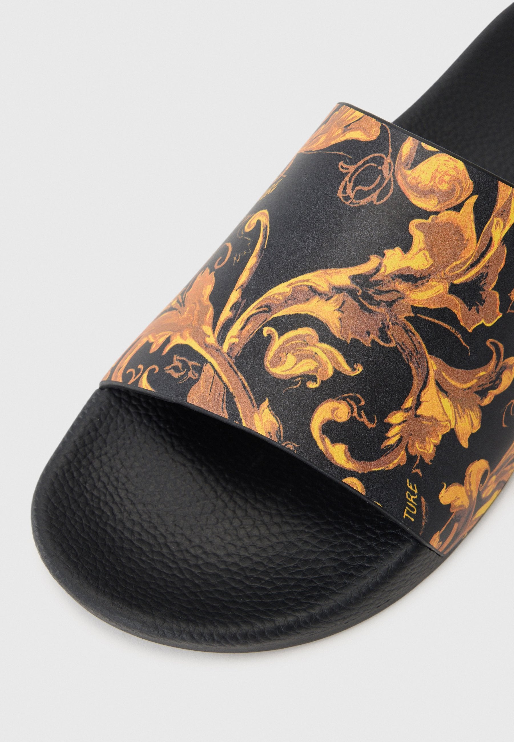 Pool slides - black/gold-coloured