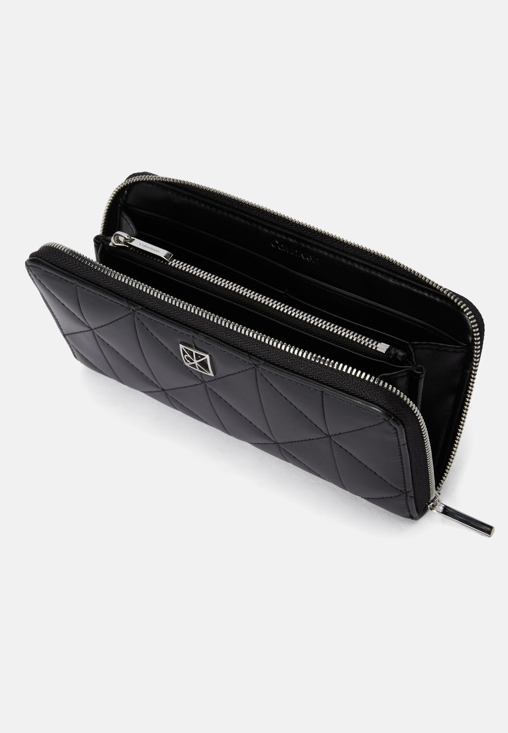 QUILTED LONG ZIP AROUND - Wallet - black
