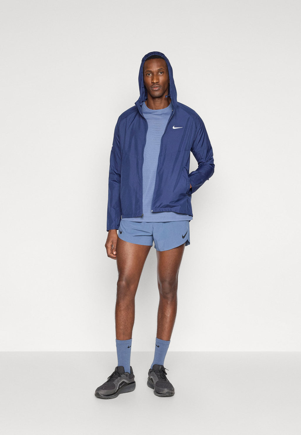 Running jacket - midnight navy/reflective silver-coloured