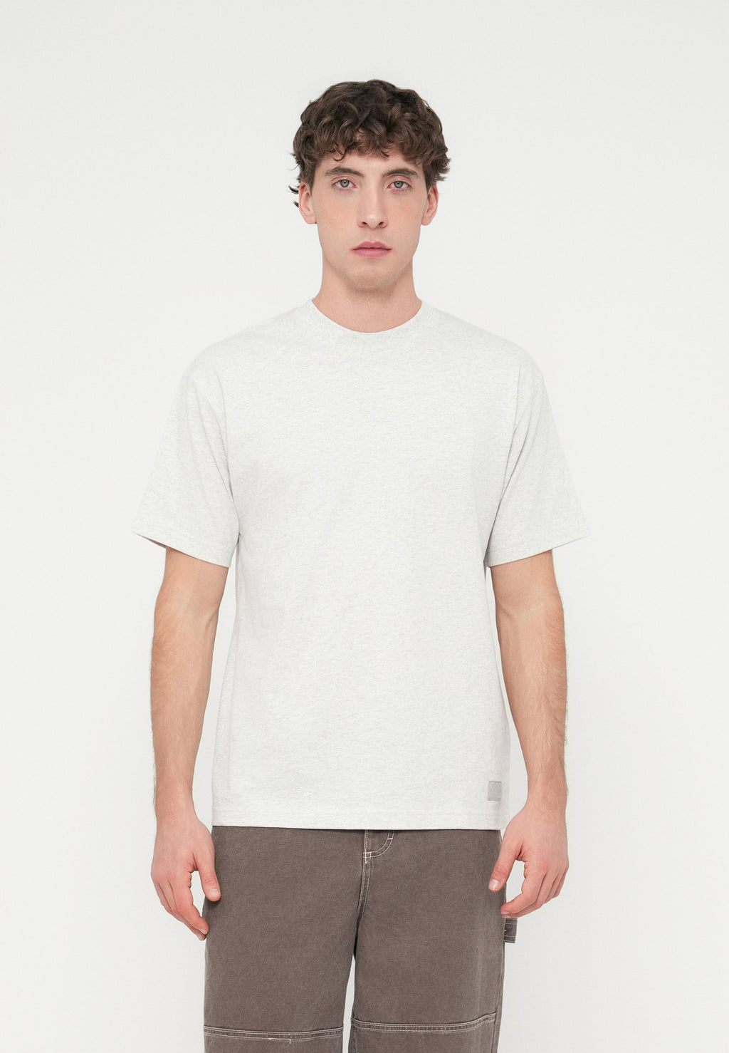 LX SS LOOSE FIT TSHIRT - Basic T-shirt - ash heather