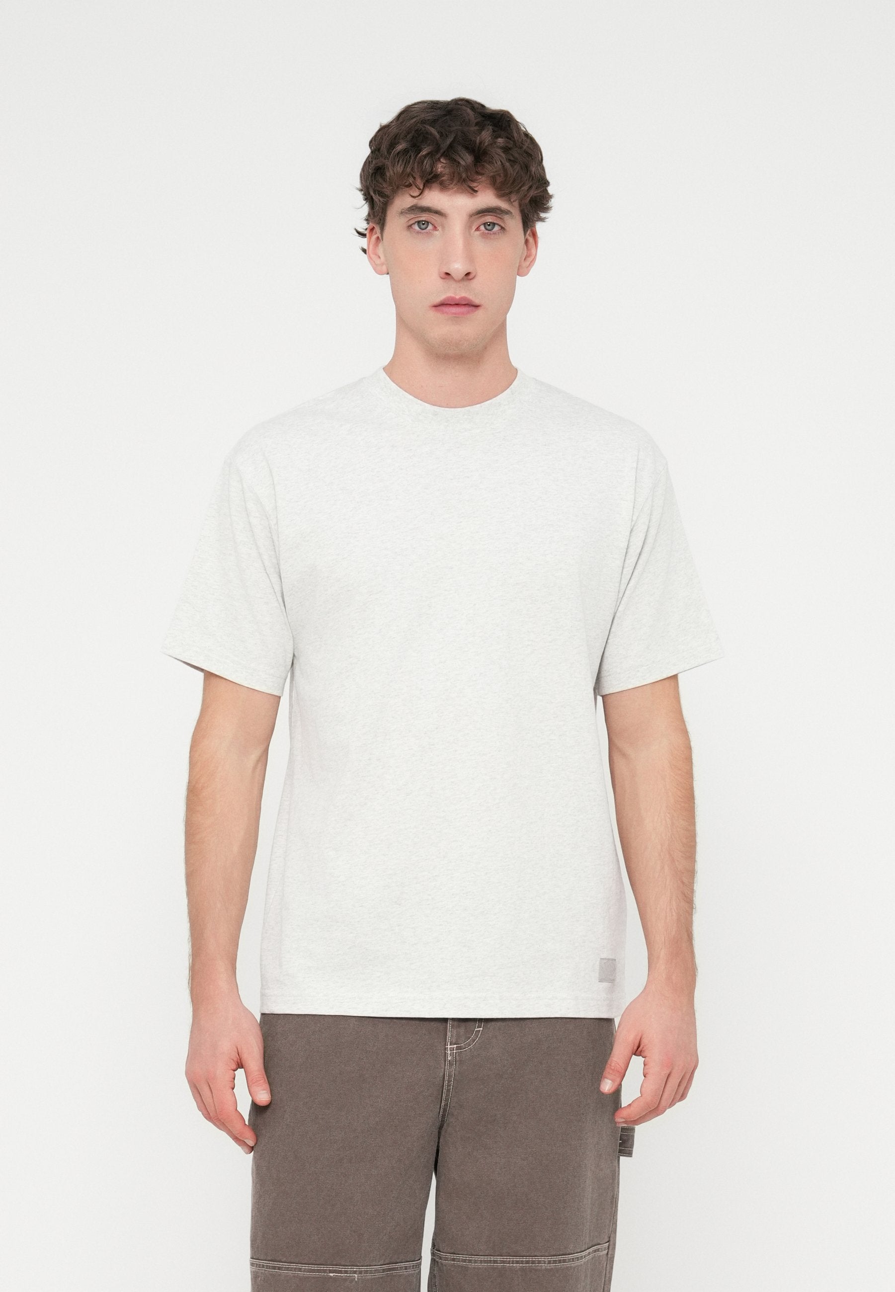 LX SS LOOSE FIT TSHIRT - Basic T-shirt - ash heather