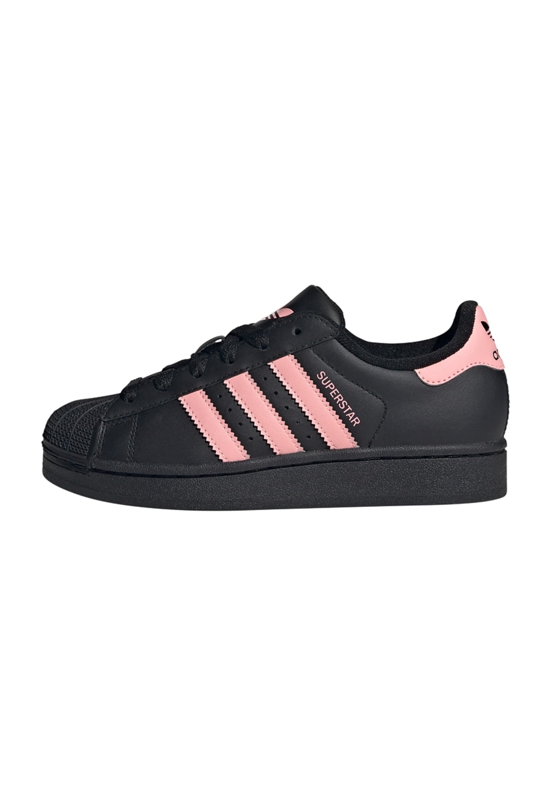 SUPERSTAR II UNISEX - Baskets - noir/rose fluo/noir