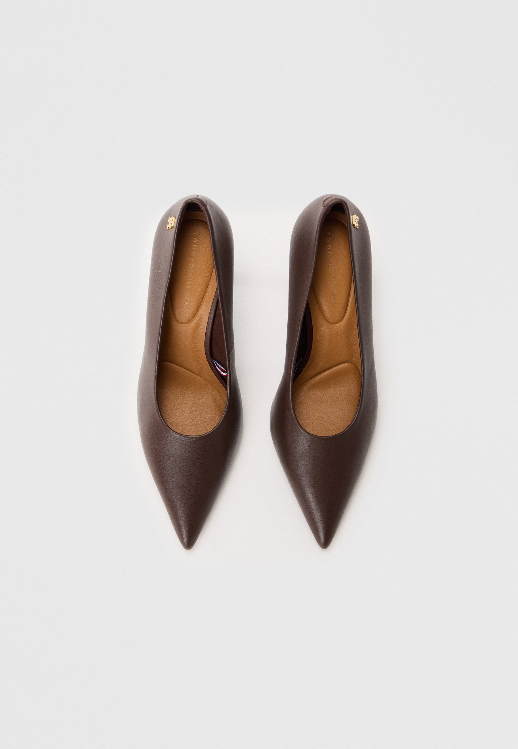 LEATHER TH MONOGRAM HIGH HEELS - Classic heels - rich walnut