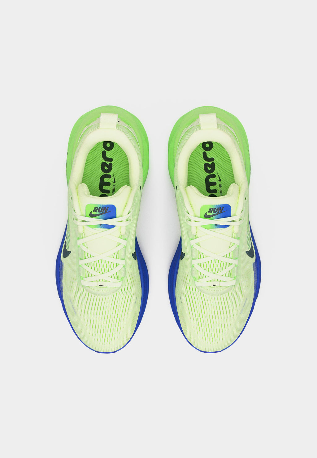 VOMERO UNISEX - Road running shoes - white/black spruce/volt tint/sapphire/lime blast