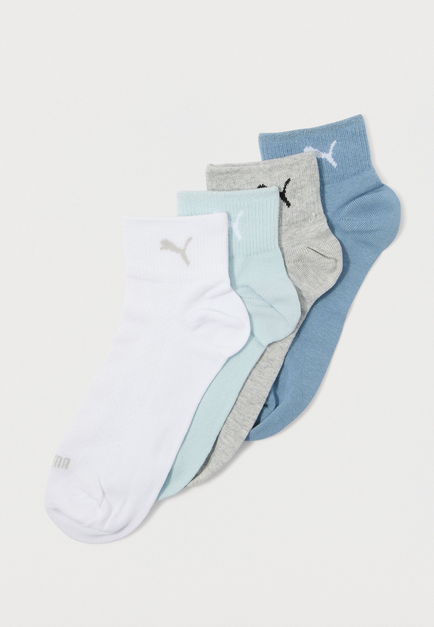 WOMEN QUARTER 4 PACK - Socks - blue/white/grey