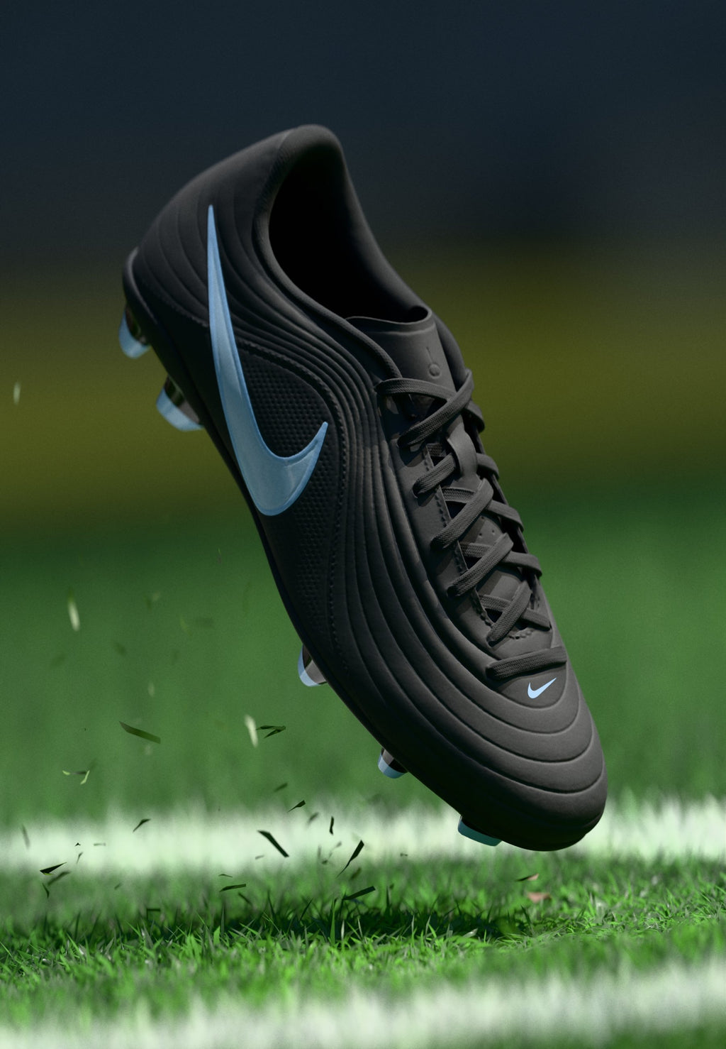 TIEMPO MAESTRO CLUB FG/MG UNISEXE - Chaussures de football sur terrain synthétique - noir/bleu glacier