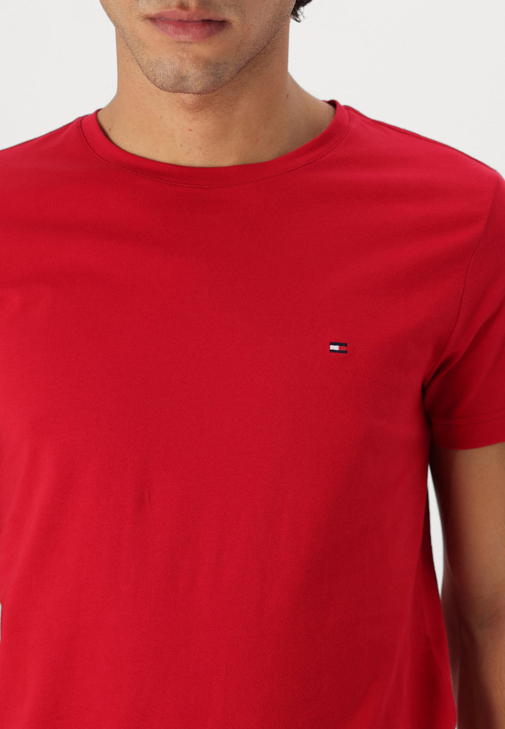 SLIM FIT TEE CORE ESSENTIALS - Basic T-shirt - medium red