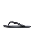 LEATHER PADDED STRAP FLIP-FLOPS - T-bar sandals - black