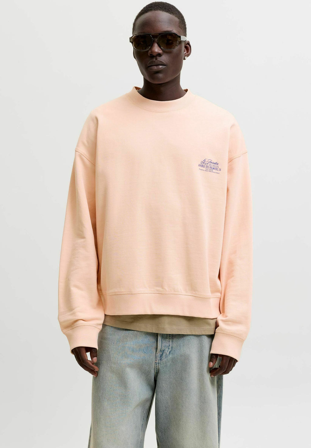 Sweatshirt - peach melba