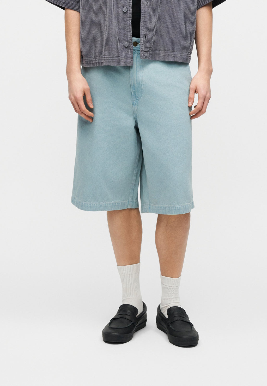 AUTHENTIC BAGGY - Denim shorts - light-blue denim