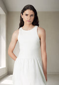 BUBBLE MIXED MEDIA - Day dress - optic white