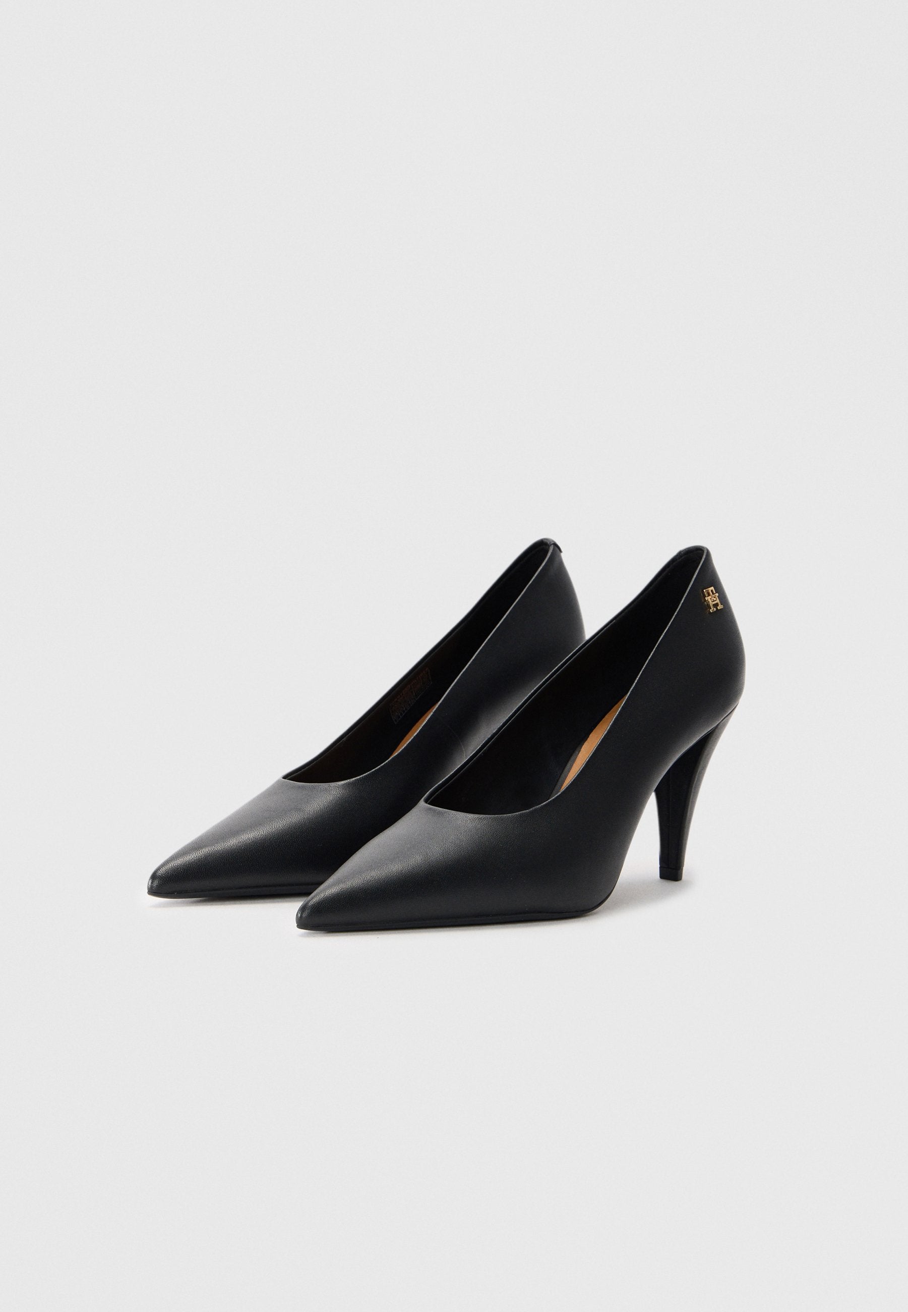 TALONS AIGUILLES EN CUIR AVEC MONOGRAMME TH - Talons classiques - noir