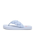 BRAIDED PADDED STRAP SERRATED FLIP-FLOPS - T-bar sandals - soaring skies