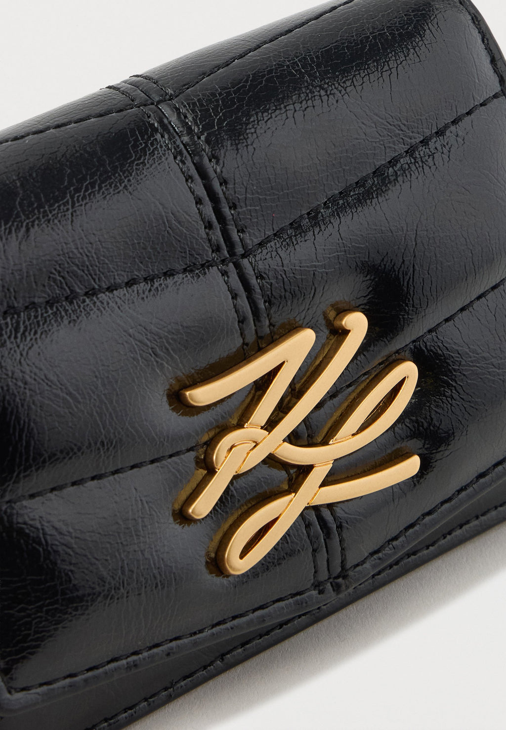 AUTOGRAPH QUILT FLAP - Wallet - black/gold-coloured