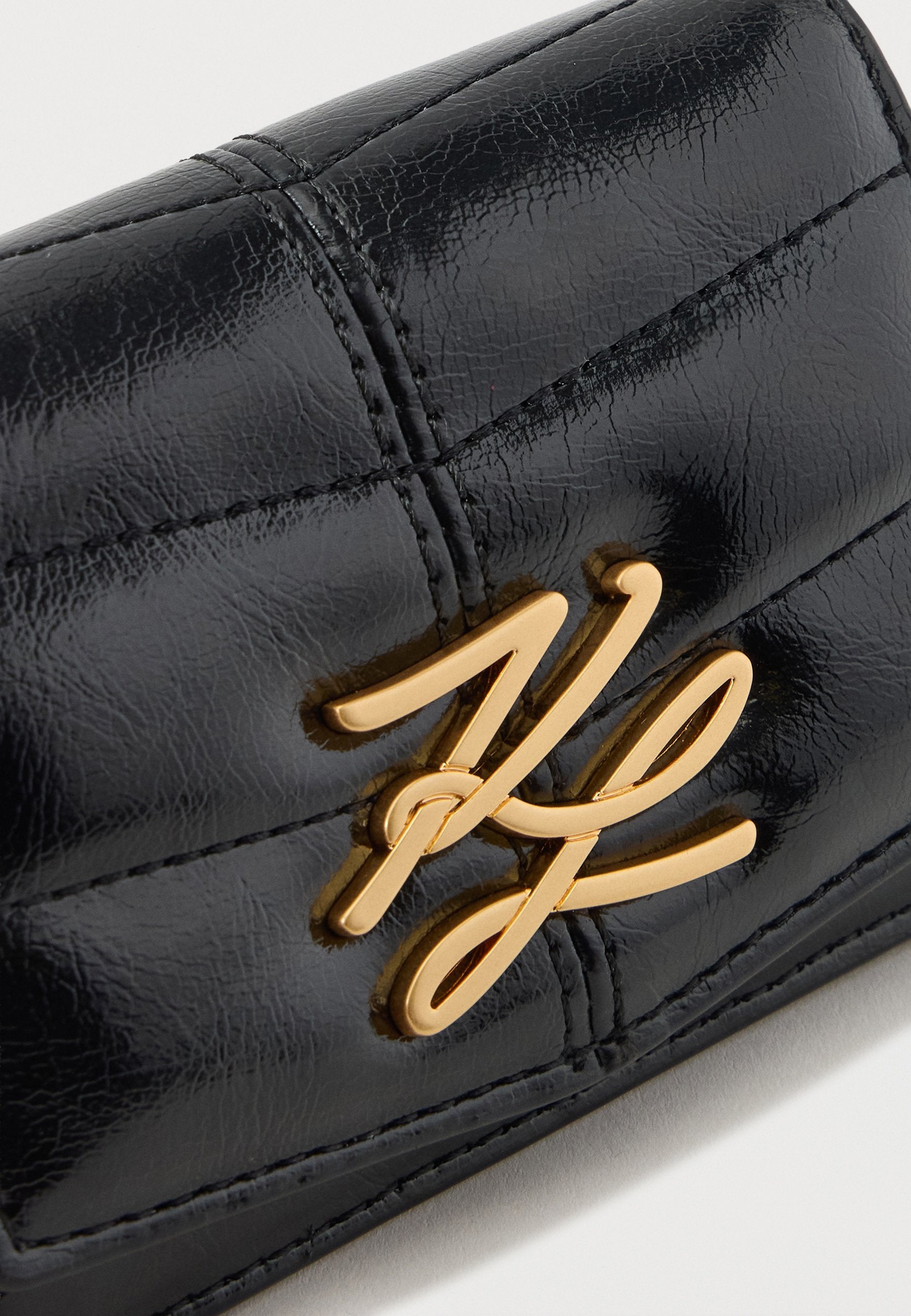 AUTOGRAPH QUILT FLAP - Wallet - black/gold-coloured