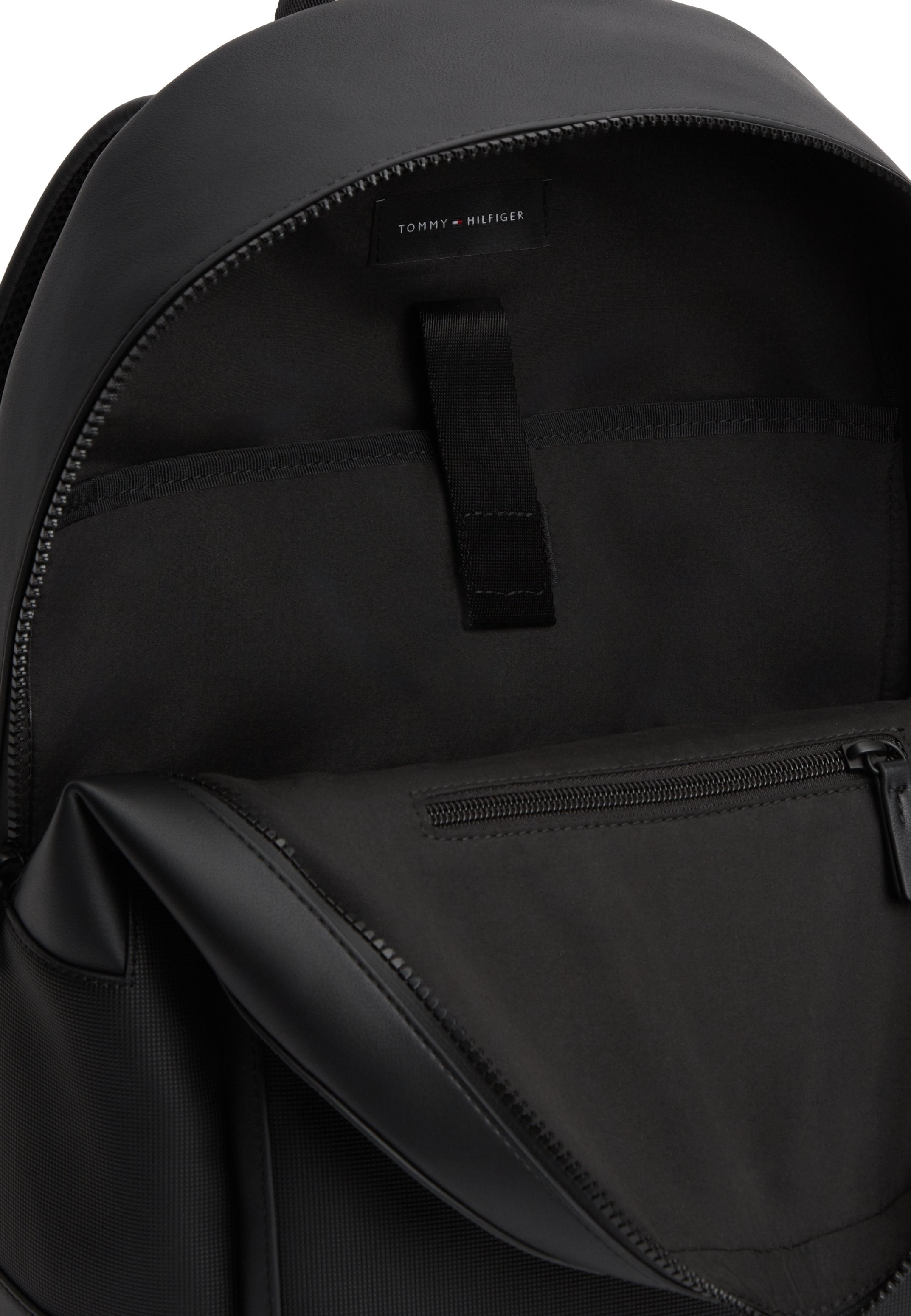 METAL LOGO TEXTURED DOME BACKPACK - Rucksack - black