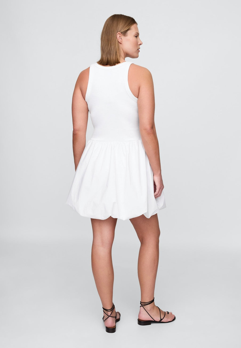BUBBLE MIXED MEDIA - Day dress - optic white