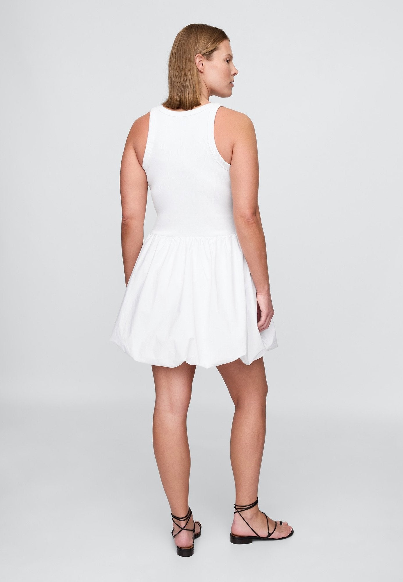 BUBBLE MIXED MEDIA - Day dress - optic white