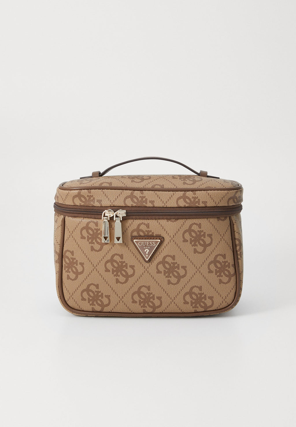 BERTA TOILETRY TRAIN CASE - Wash bag - latte/brown