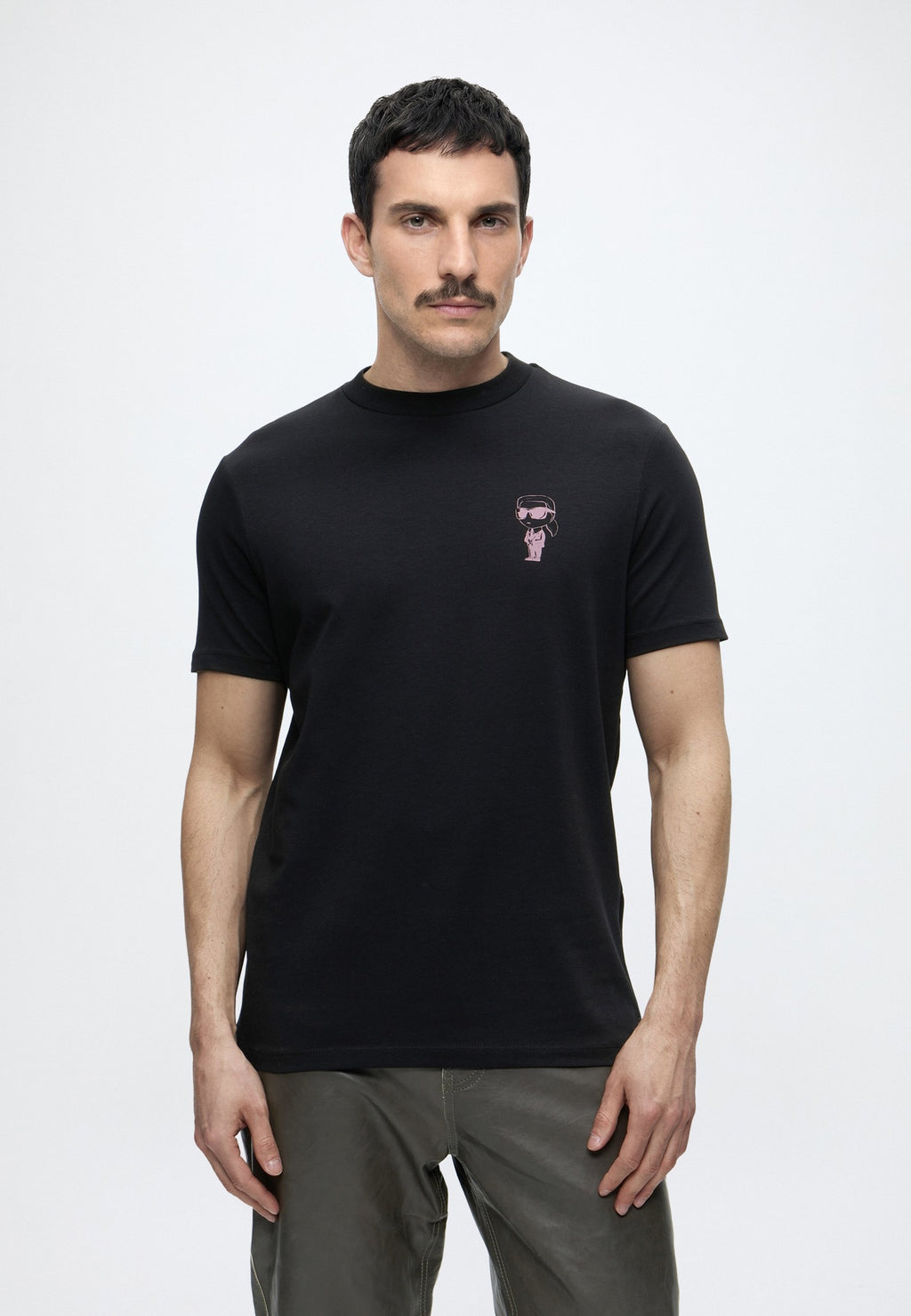 CREWNECK - Basic T-shirt - black/pink