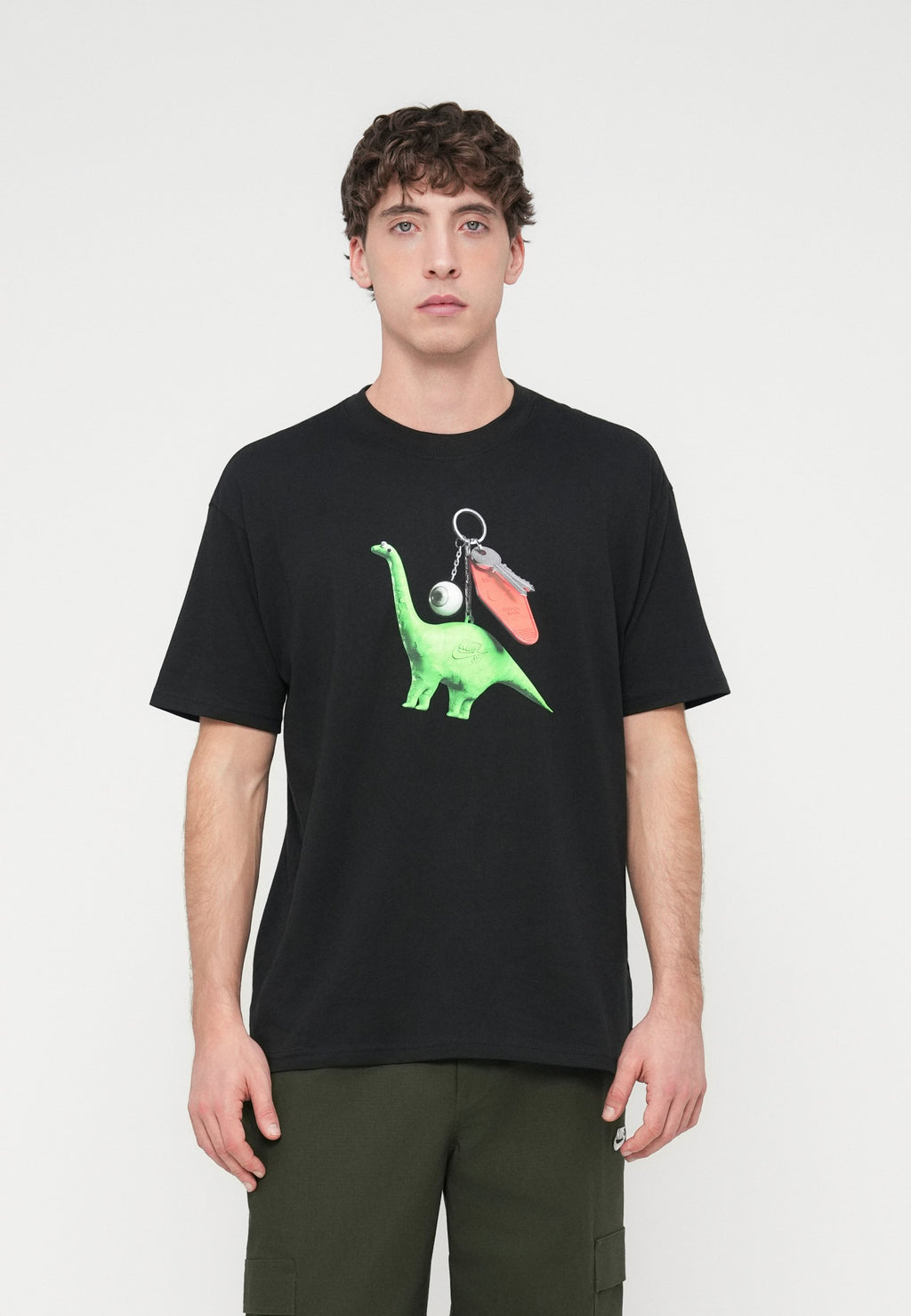 DINO KEYCHAIN - Print T-shirt - black