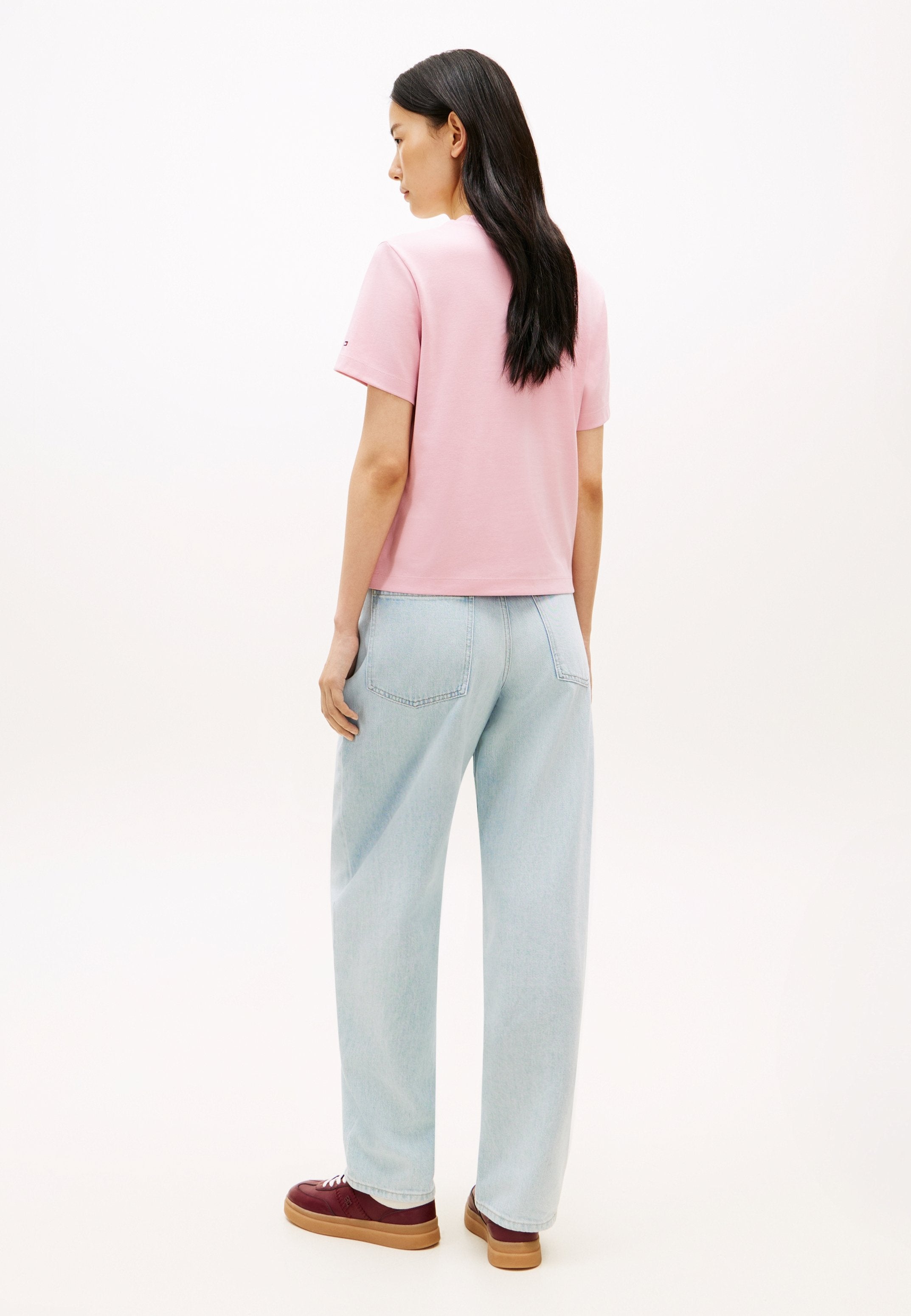 T-SHIRT EN MAILLE INTERLOCK AVEC LOGO - T-shirt imprimé - bonita pink