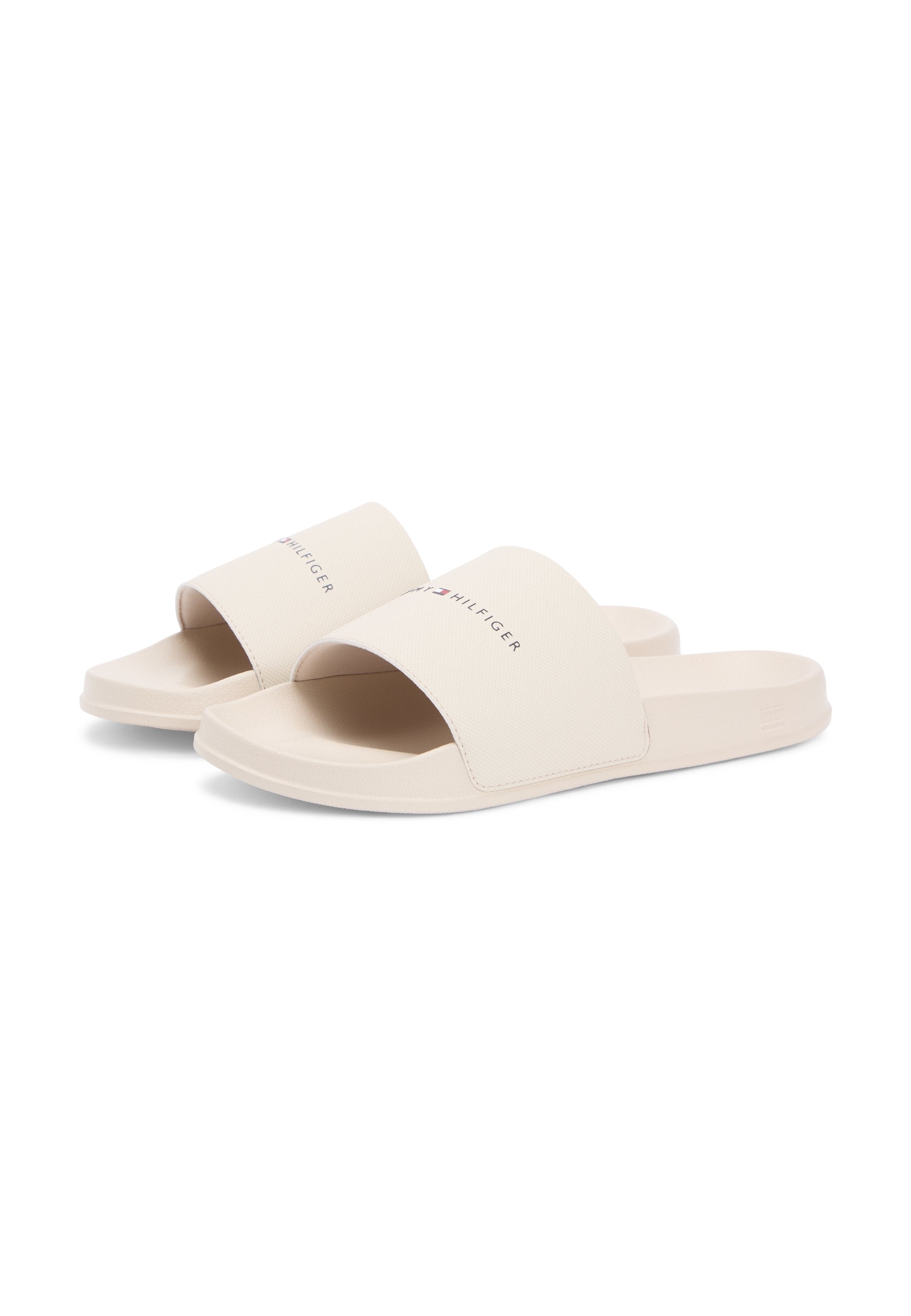 LOGO TEXTURED POOL SLIDES - Pool slides - classic beige