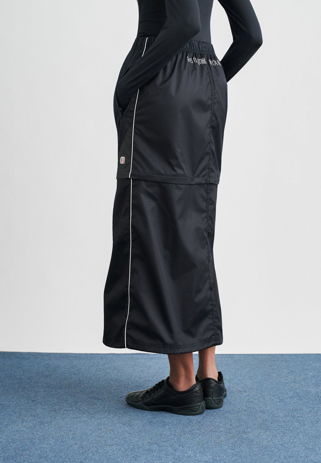 JUPE ZIP OFF SKIRT SHOX - Mini-jupe - black/anthracite/black